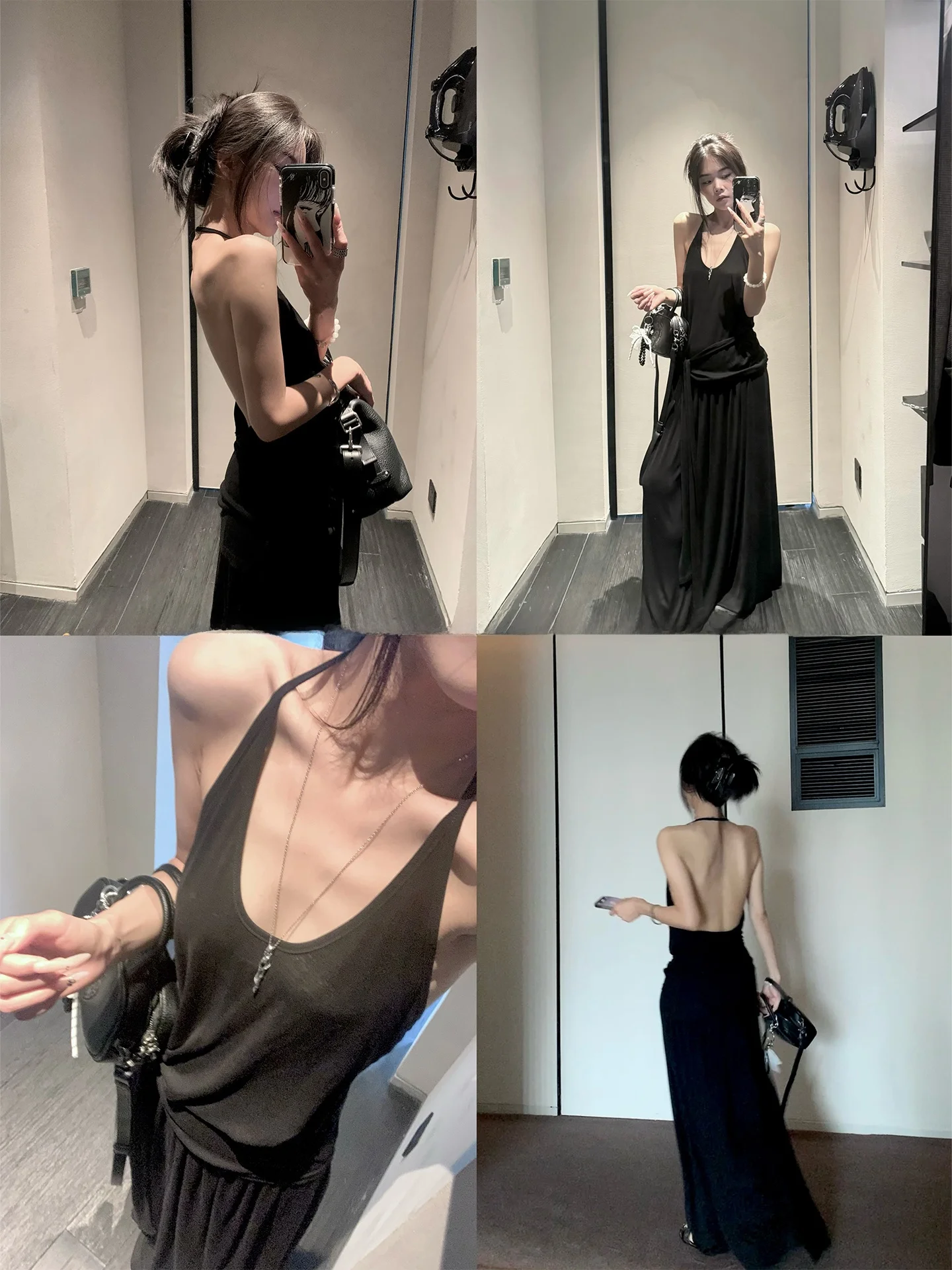 

YOLO OP Lu Life Early Spring Silk Wool ter Ne Sa Bal Crop Top High Waist Skirt Set Women's Faion Ensemble