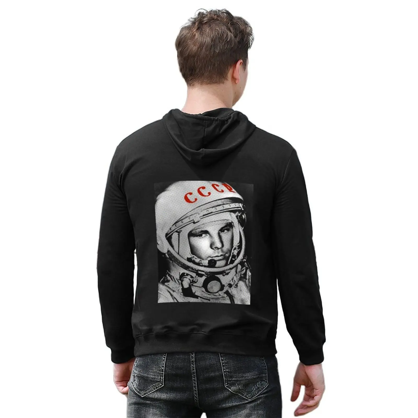 Hero Yuri Gagarin 2 هوديي ملابس الخريف الكورية ملابس الشتاء النمط الياباني ملابس الرجال الجديدة في هوديس وبلوزات #6