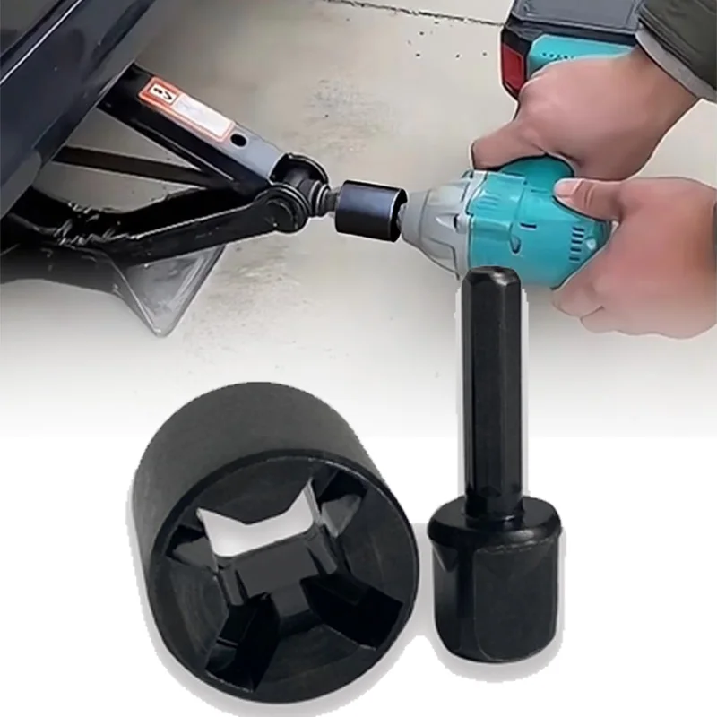 Universeller elektrischer Bohrer-Adapter für Anhänger, Jack, Stahl, Schnellverbindungswerkzeug, kostenlose Installation, Boot, Wohnmobil, Nivellierung, Stabilisierungssatz