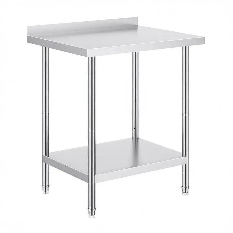 24 x 30 x 36 Inch Stainless Steel Work Table, Commercial Food Prep Worktable Heavy Duty Prep Worktable, Metal Work Table with Adjustable Height for Restaurant, Home and Hotel - view 3