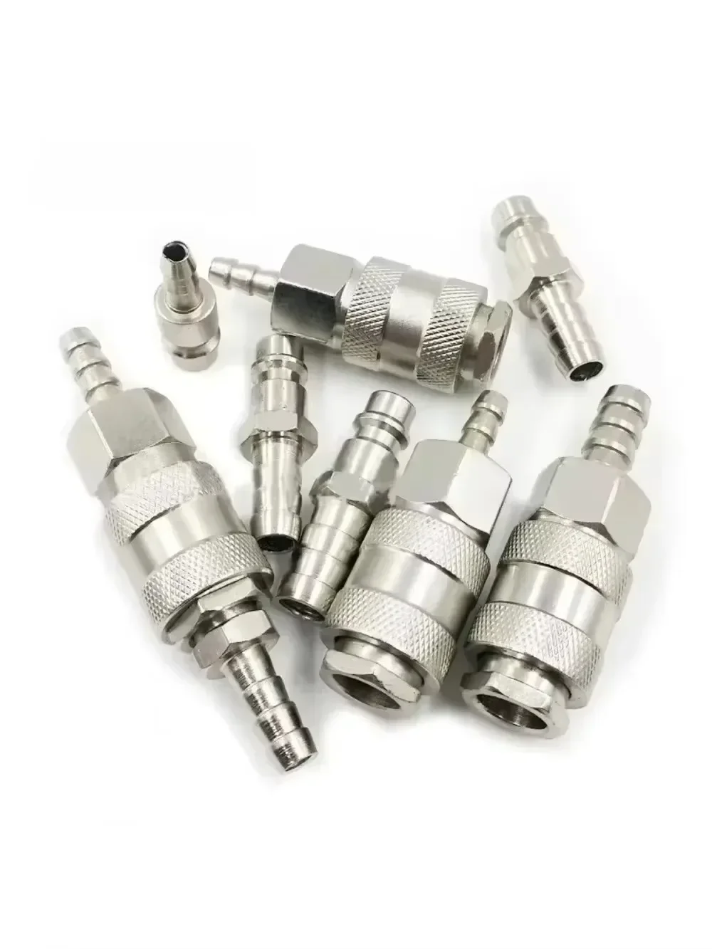 2PCS Standard EU Euro Type Pneumatic Fitting Quick Coupling Connector Coupler For Air Compressor 6mm 8mm 10mm Hose Barb