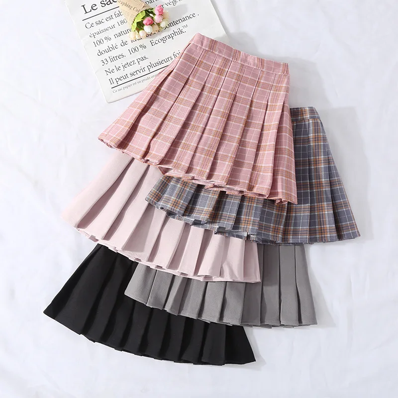 

Autumn Kids Girls Plaid Pleated Skirts For Children Clothes Pleated Student Dance Tulle Preppy Style Skirt Clothing 3 5 10 Years