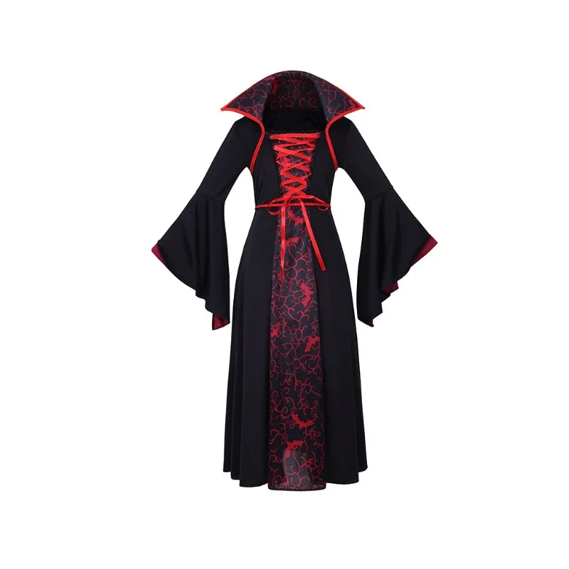فتاة تأثيري الساحرة مصاص دماء زي طويل توتو فساتين الهالوين الأطفال أزياء تنكرية الملابس القوطية هدايا العيد