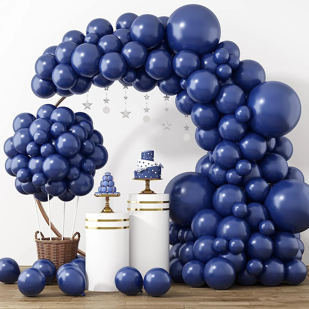 Granatowe balony Garland Arch Kit Różne rozmiary 5/10/12/18 cali Balon Urodziny Party Baby Shower Dekoracja ślubna Globos