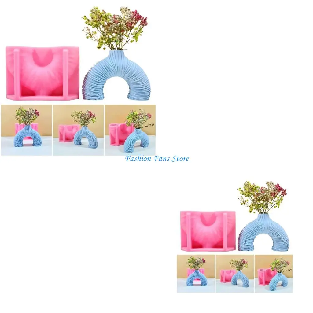 

Vases Hand-Making Supplies Planter Moulds Silicone Texture for Crafting