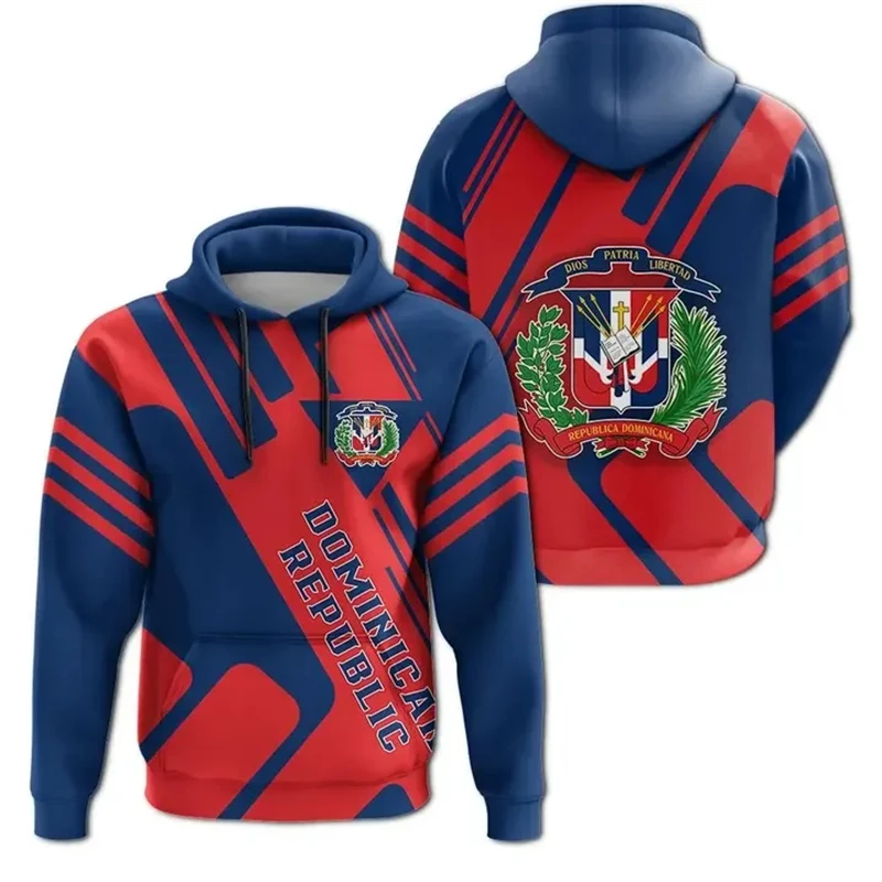 The Dominican Republic Flag Map 3D Print Hoodie For Men Clothes Fashion National Emblem Sweatshirts Casual Male Hoody Women Top