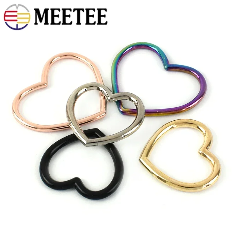 5/10/20Pc 29/40mm Cuore di Metallo Fibbia O D Anello di Chiusura Borsa Cintura Tessitura Cinghia Decorativa Regolare Gancio Hardware FAI DA TE