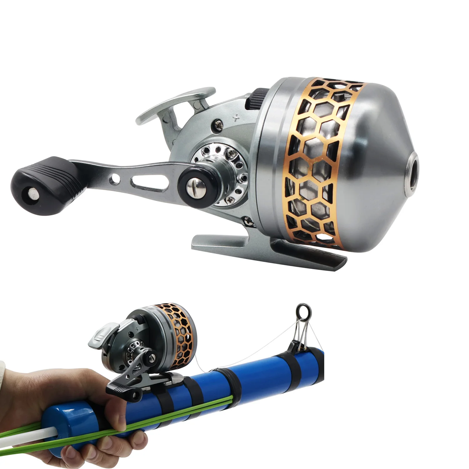 Piaoyu30 Рогатка из алюминиевого сплава, колесо для рыболовной катушки, автоматическая стрельба из лука с большими шестернями, прочное уличное снаряжение Piaoyu30 Рогатка из алюминиевого сплава, колесо для рыболовной катушки, автоматическая стрельба из лука с большими шестернями, прочное уличное снаряжение