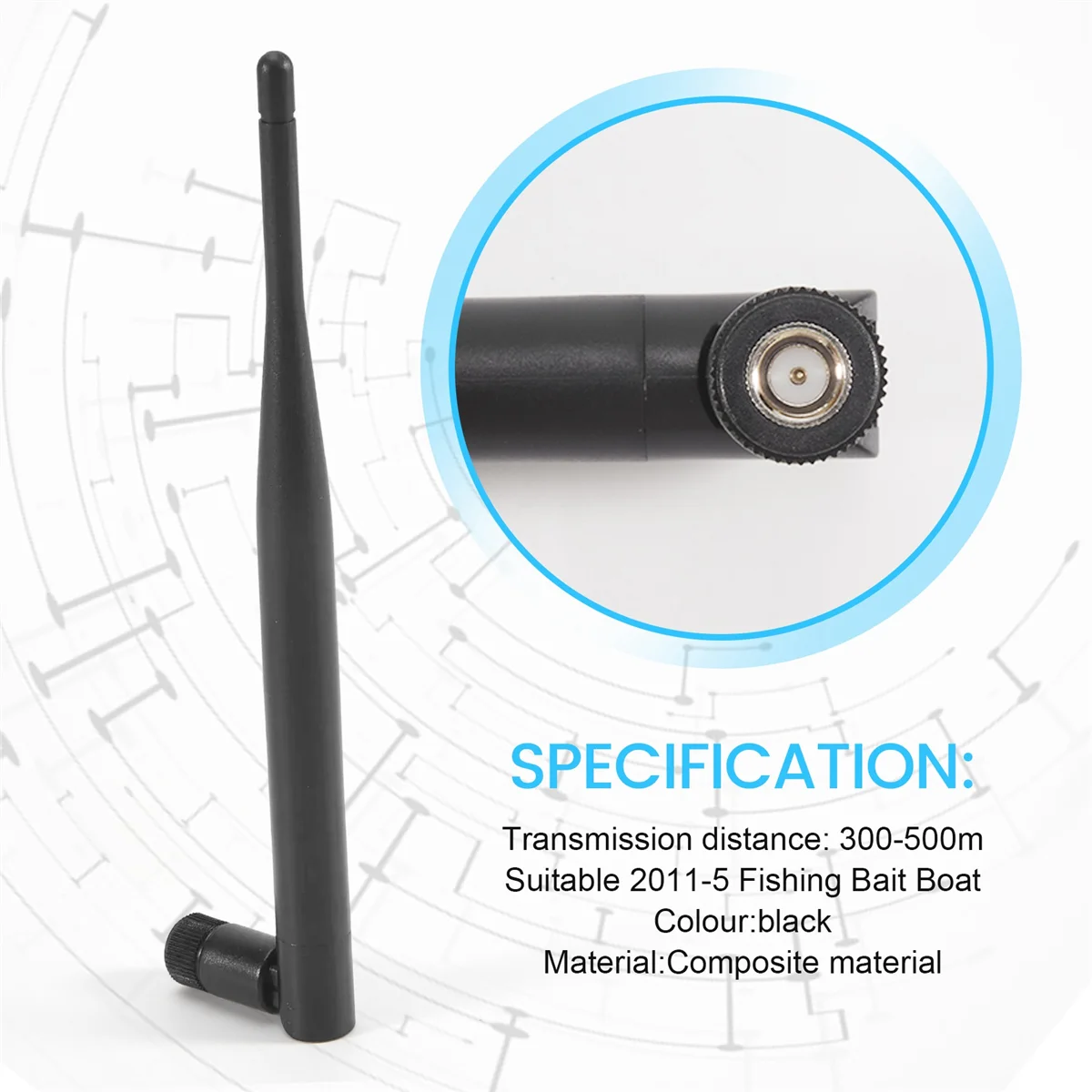 New RC Boat Antenna for Flytec 2011-5 1.5Kg Loading Remote Control Fishing Bait Boat Ship Parts Accessories