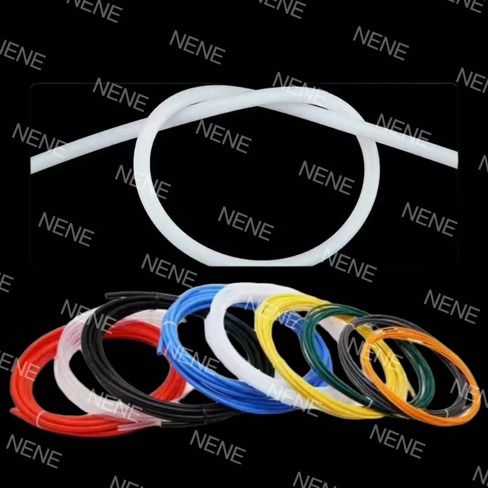 White PTFE Tube High Temperature Fluoropolymer Tubing 5 Meters for 3D Printer Bowden Guide Rigid/Flexible