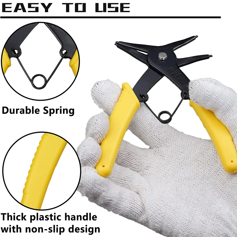 Circlip pliers internal and external circlip pliers retaining ring pliers inner card outer retaining ring pliers car repair tool