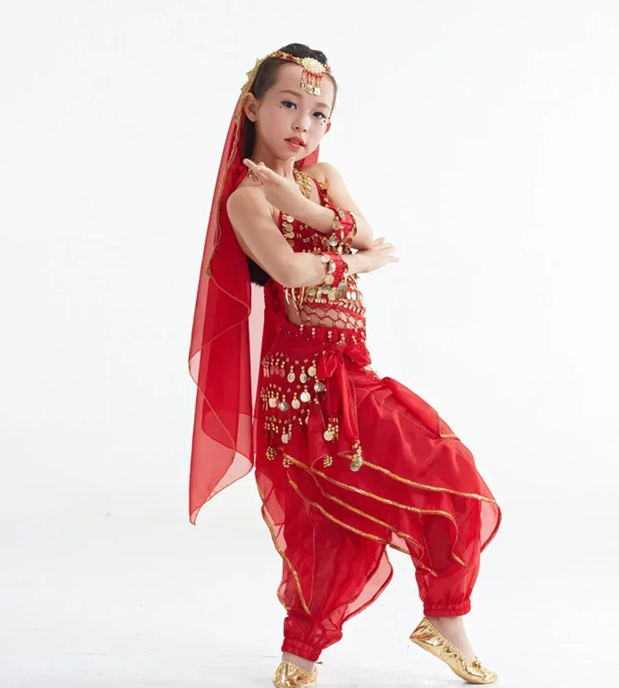 

Kids Bellydance Child Kids Indian Belly Dance Costumes Set Oriental Dance Girls Belly Dancing India Belly Dance Clothes 3 Colors