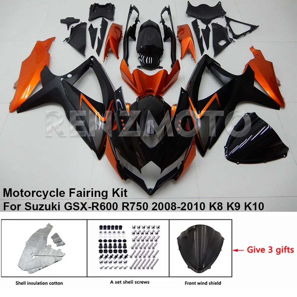 

S0608-114a Motorcycle Fairing Set Body Kit Plastic For Suzuki GSX-R600 R750 2008-2010 K8 K9 Accessories ABS Injection Bodywork