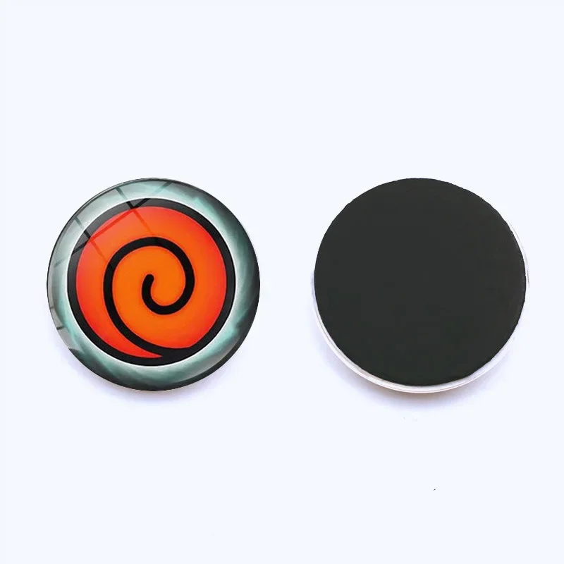 Naruto Sharingan Fridge Magnets Accessories Freezers Memo Magnet Decor Kids Student Refrigerator Decorations Toys 25MM Glass