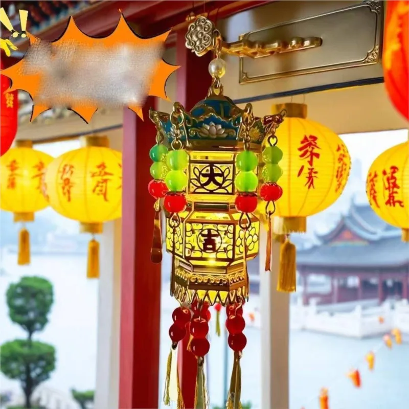 Beijing Palace Museum Grand Gedi Palace Lantern Refrigerator Sticks Lantern Glowing Tourism Chinese Refrigerator Magnets ZG437