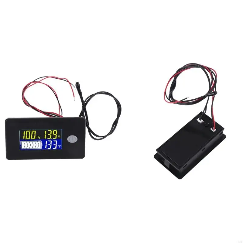 

918F Battery Digital Battery Capacity Tester Temperature Meter Gauge for Car