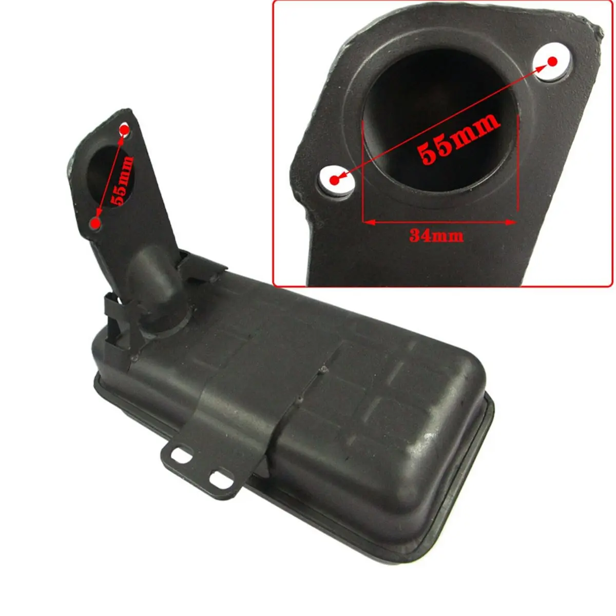 Air-Cooled Engine Muffler,Air-Cooled Tiller Generator Accessories Muffler 186F-188 Muffler Exhaust Chimney