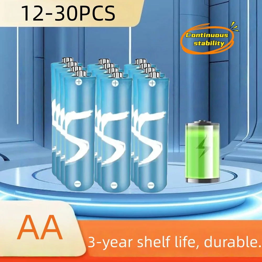 12-30PCS AA disposable alkaline dry battery, suitable for wireless keyboards, calculators, remote controls, electronic toys, etc