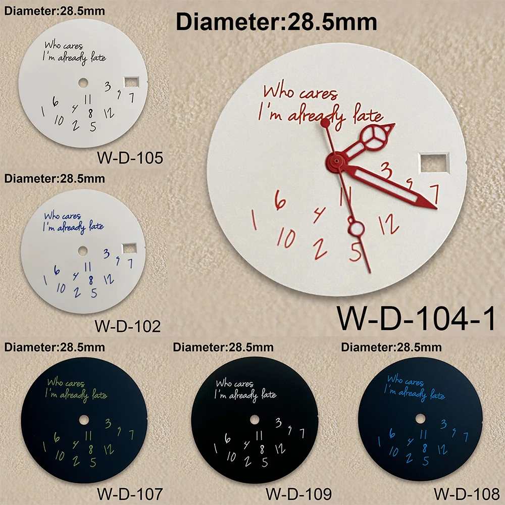 Esfera de bricolaje de 28,5mm, accesorio de modificación de reloj de movimiento japonés, adecuado para NH35/NH36/4R/7S