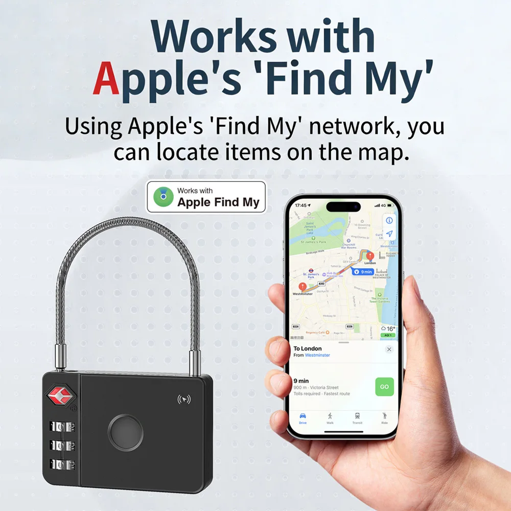 Anti-Lost Tracking Luggage Lock 썸네일 2