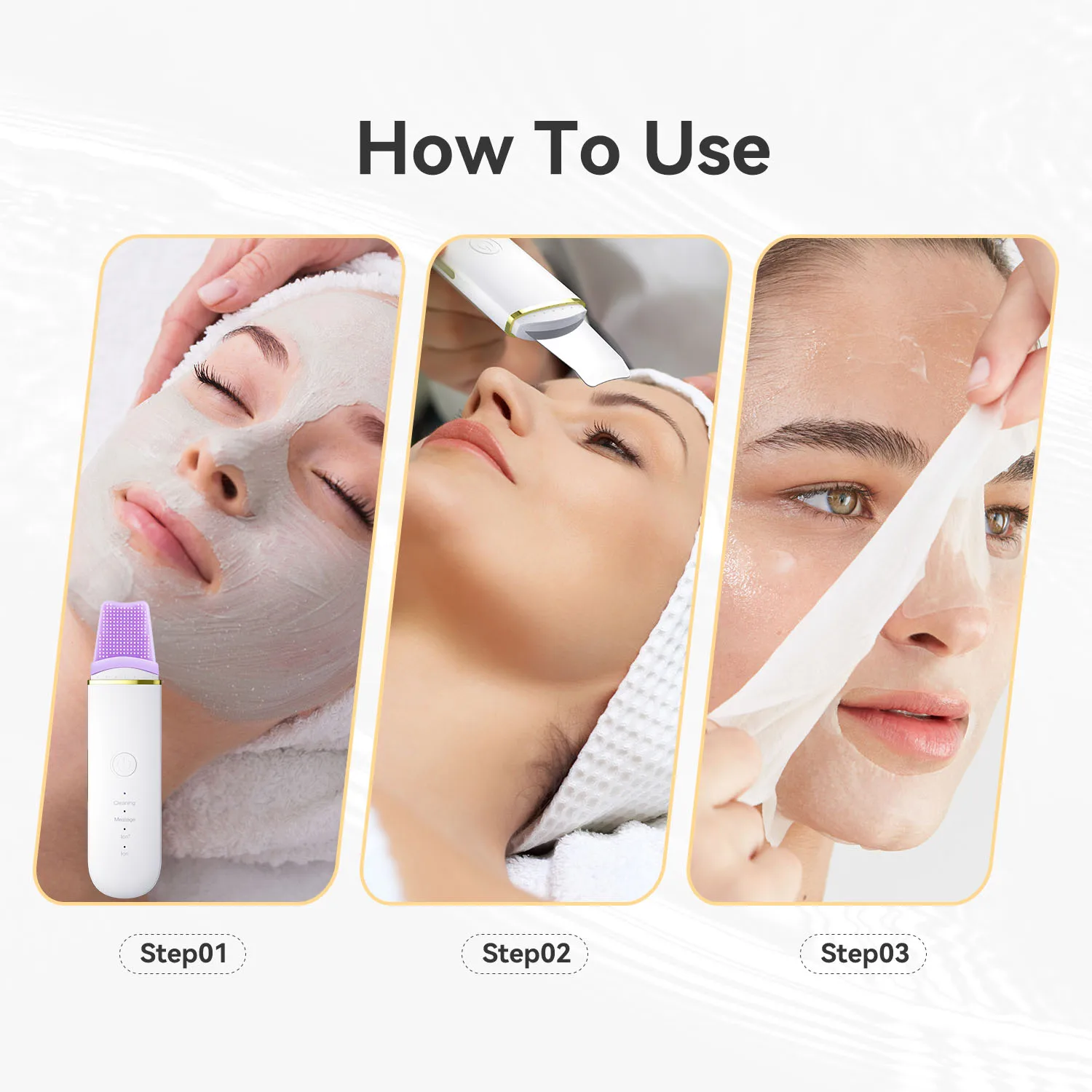 振動式フェイシャルスクレーパー、黒ずみ除去スパチュラ、超音波スキンクリーナー、クリーニングキャビテーション角質除去、リフティングフェイシャルスキン