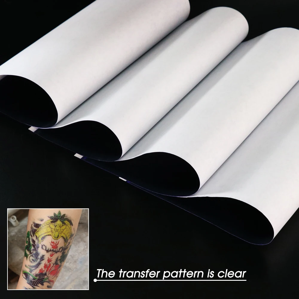 100 Pieces Of Reusable Advanced Imported Tattoo Transfer Paper A4 Hand Drawing With Clear Design