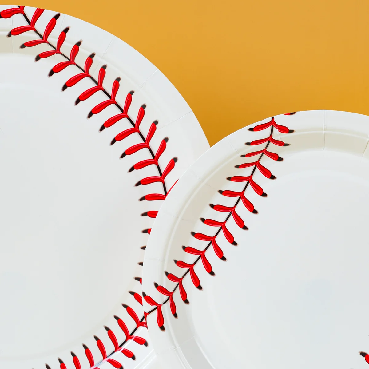 10/25/50Pcs Baseball Print Disposable Paper Plates Heavy Duty Tableware for Kids Baseball Birthday and Game Day Parties image 3
