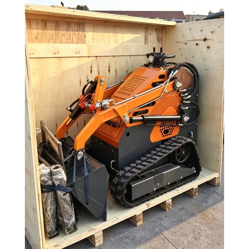 Wheeled Skid Steer Loader Diesel Mini Skid Steer Loader Skid Steer Loader Attachment 2 Ton Grapple Farm Hydraulic Seat