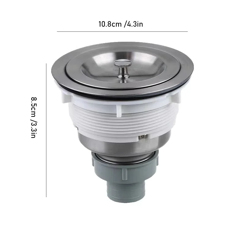 Detachable Food Catcher Sink Drain Kit with Complete Sealing Gaskets for Kitchen Sink Drain Filter Strainer Stopper