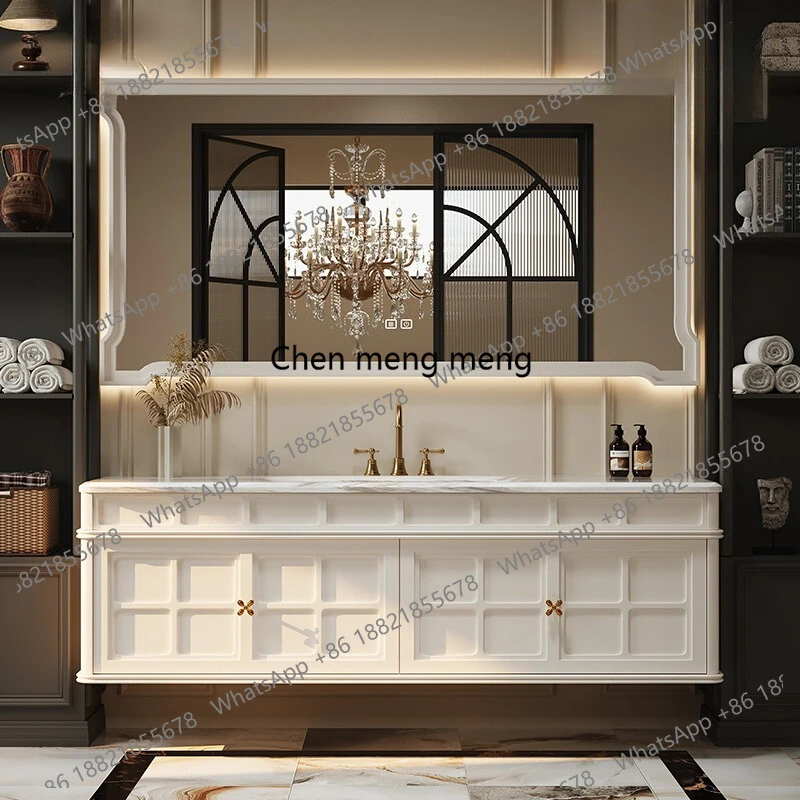 

French Retro Bathroom Cabinet Decorations Display Trendy Space Saver Cupboard Closet Slim Luxury Skincare Gabinete Furniture