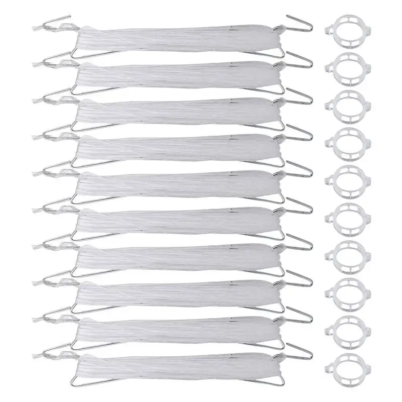 

Tomato Hooks With String 10X Tomato Support Clips Stainless Steel Garden Hooks With 33.3 Ft Twine Garden Flower Vegetable Plant