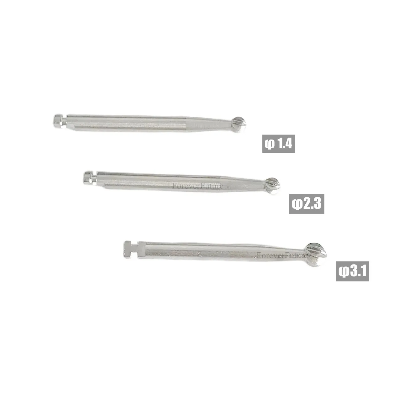 3Pcs Dental Round Ball Implant Drills Stop Dental Lift Sinus Trimmer Mini φ1.4/2.3/3.1