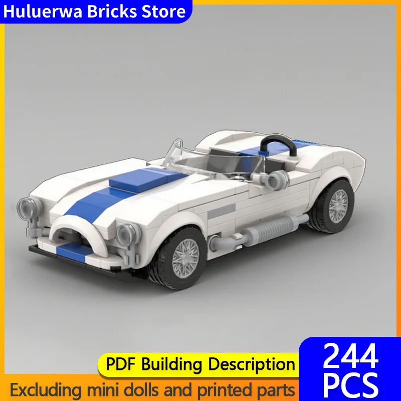 

Speed Hypercar Model MOC Building Bricks Cobra Convertible Sports Car Modular Technology Gifts Holiday Assemble Children Toys