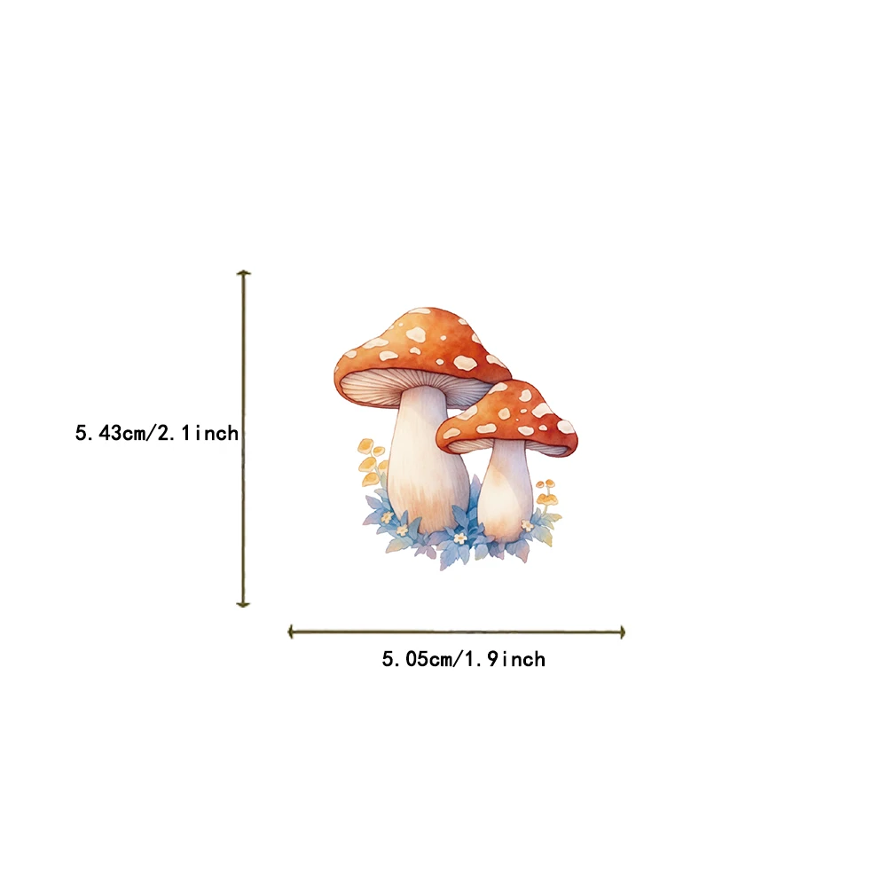 50PCS Cartoon Watercolor Mushroom Graffiti Stickers Cute DIY Skateboard Suitcase Guitar Luggage Laptop Funny Creative Sticker