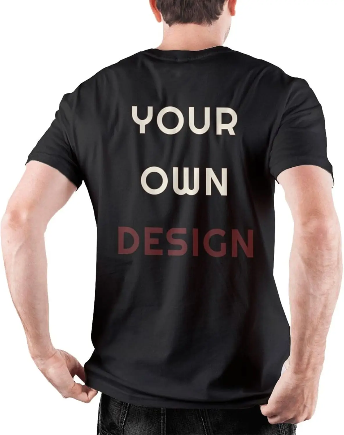 Customized T Shirts Front and Back Custom T Shirts Cotton with Photo Text Logo Customizable T Shirts for Man