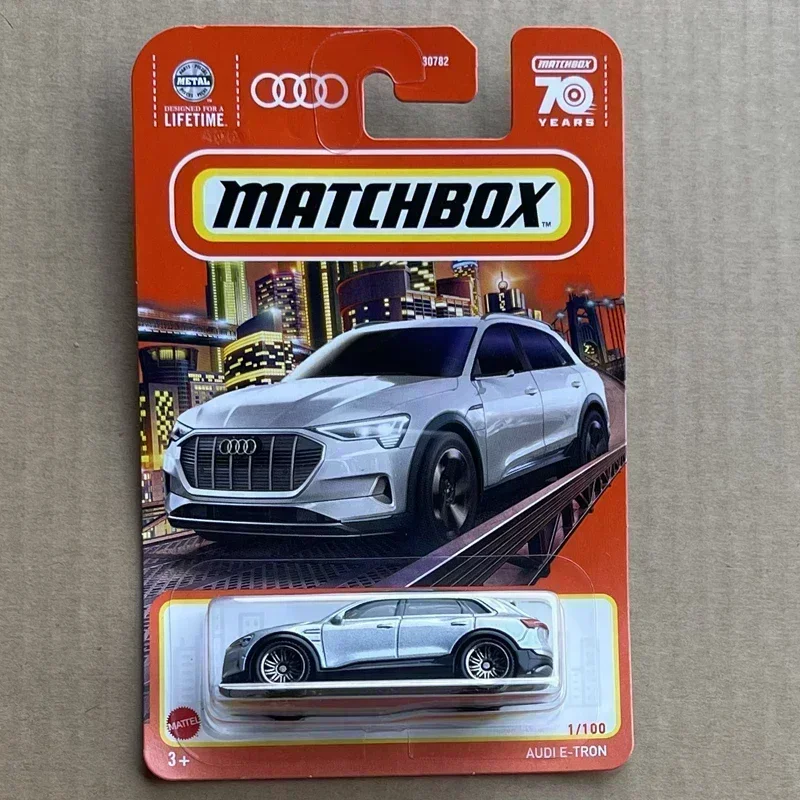 Carro original matchbox 1/64 diecast 70 anos modelo y tesla roadster audi e-tron honda e veículos brinquedos para meninos coleção presente do miúdo