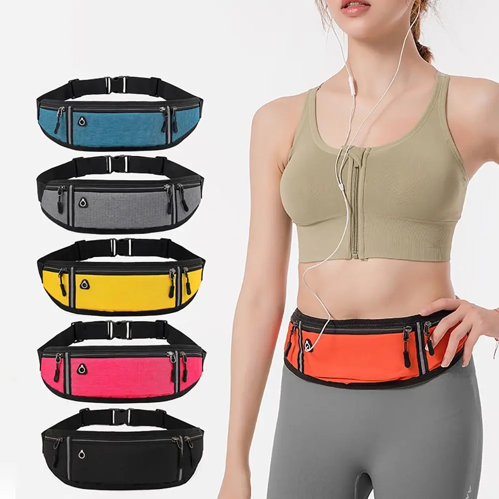 

Running Belt Running Waist Bag Practical Wear-resistant with Reflective Tape Fanny Pack Nylon Phone Sport Belt Men Women