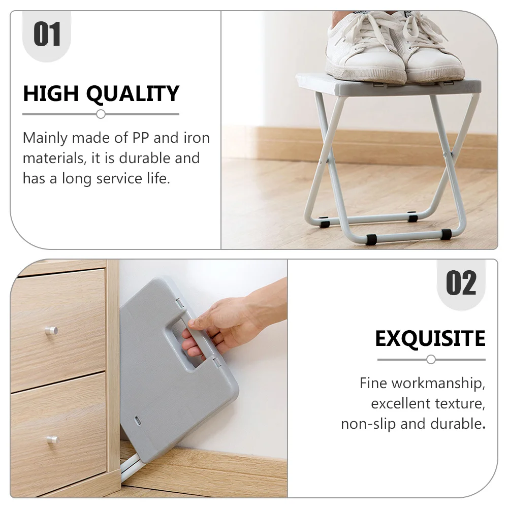 

1Pcs Portable Folding Stool Strong Load Capacity Slip-Resistant Texture Foldable Lightweight Chair for Camping Hiking Fishing