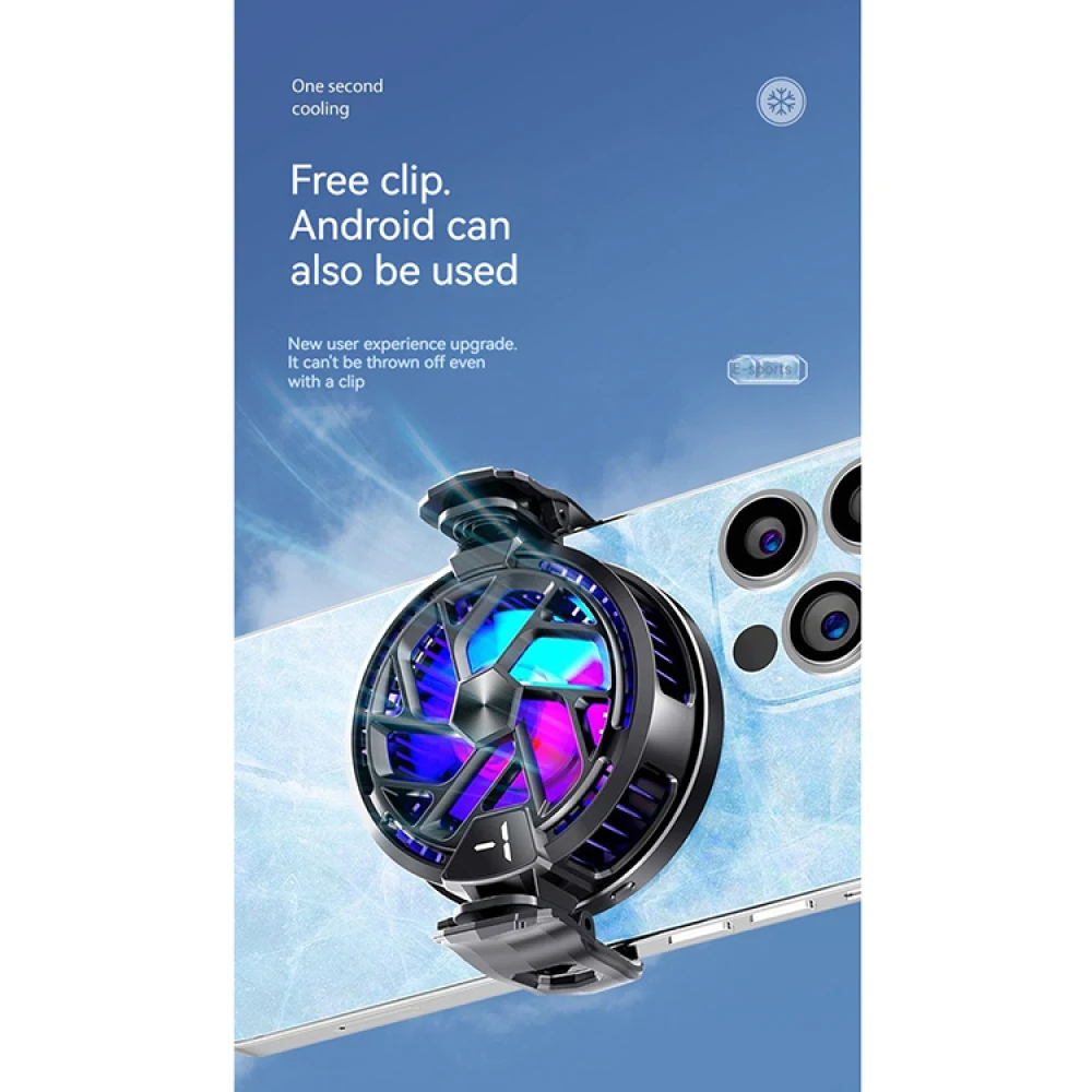 Enfriador de teléfono móvil con pantalla Regular/Digital, accesorio de refrigeración semirconductor, enfriador magnético de Bajo decibelio y Clip