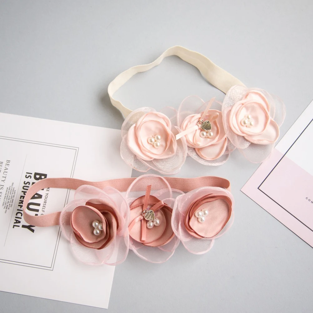 

2 Pcs Flower Headband Infant Hair Bands Girls Accessories Headwear for Toddlers Headbands Cute