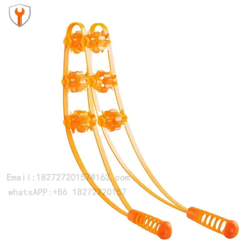 Pull back strip massager shoulder cervical spine back dredge meridian balls back manual roller does not ask for massage artifact