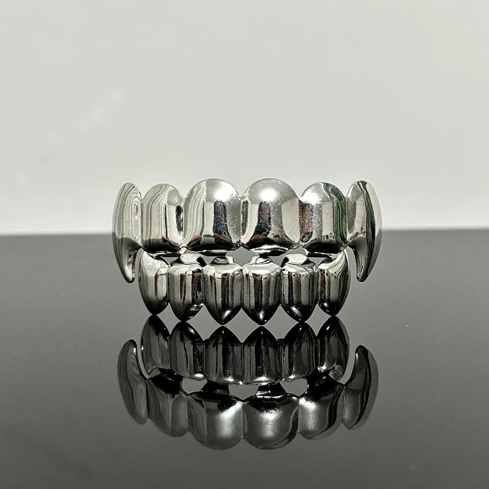 Klassische Glänzende Vampirzähne Zahnkappen Hip-Hop 6/6 Glatte Oberfläche Zahn-Grills für Frauen Männer Halloween Cosplay Schmuck Geschenk – Detail 20