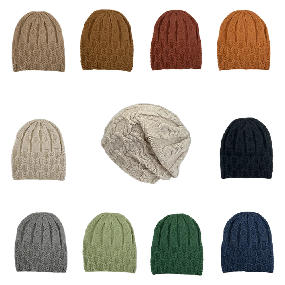 

New woolen hat for autumn and winter, warm women's knitted hat, fashionable and stylish, middle-aged and elderly head cap, child