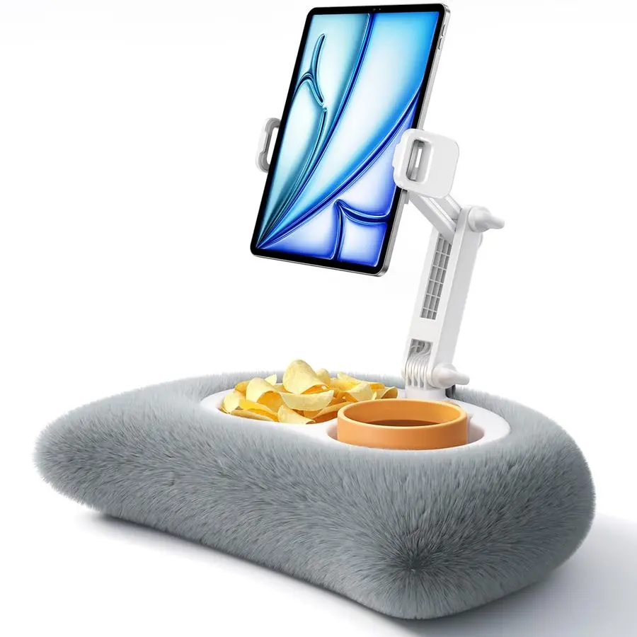 

Tablet Pillow Stand Holder FoodGrade BowlSoft amp Fluffy Lap Kindle Holder w Adjustable Arm, Kindle Accessories for Reading in B
