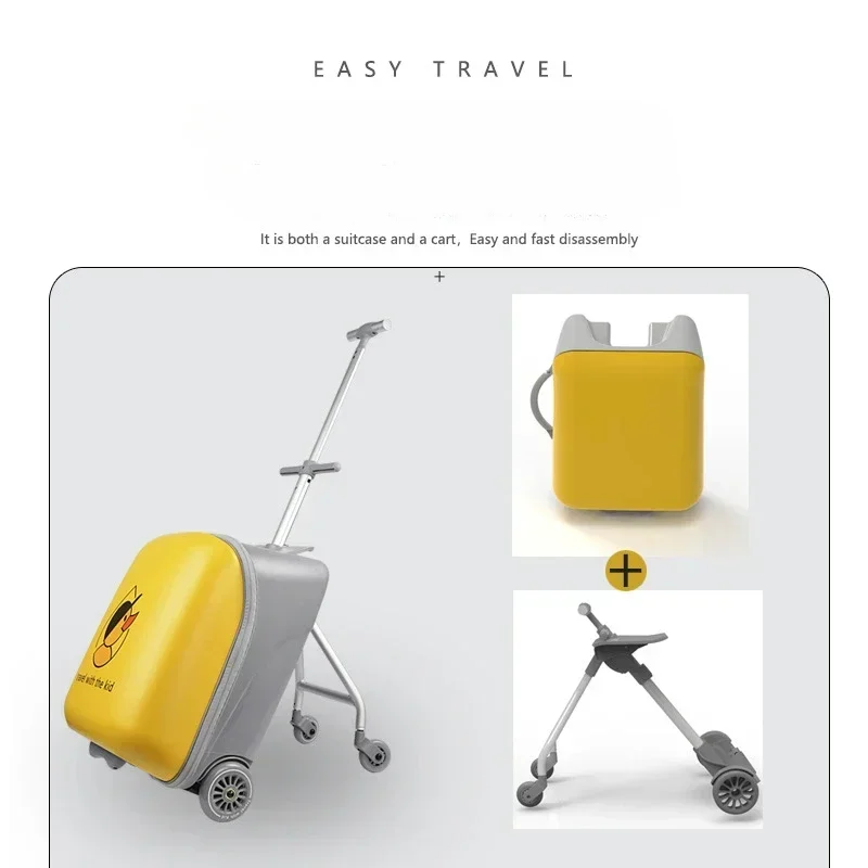 Cute Cartoon Trolley Case Sit Travel Bags for Children PC Spinner Suitcase Wheels Rolling Luggage Baby's Password Box