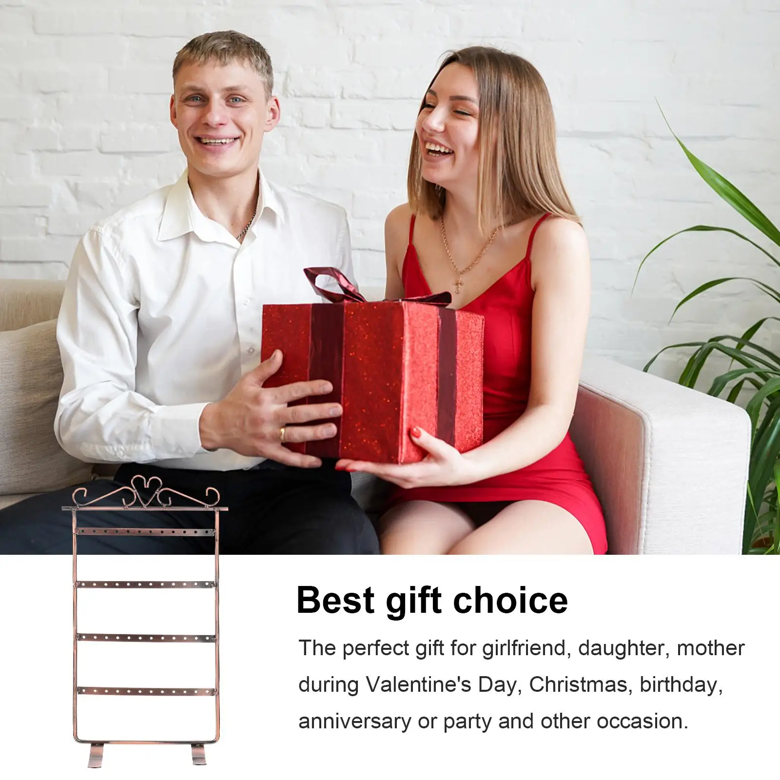 Earring St Rack 48 Holes Jewelry Storage Tower Anti Rust Iron Material Earring Holder Display Bedroom Dressing Table Exhibition