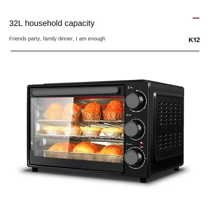 

Electric Oven Household Oven Separate Heating From Top To Bottom Precise Temperature Control 32L Multi-layer Baking Position K12