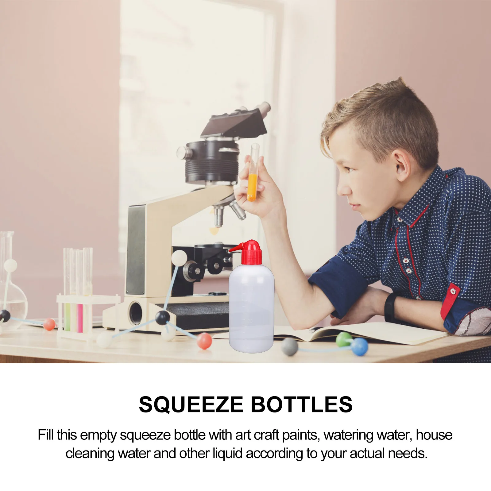 

2Pcs Cleaning Bottle Compact for Plants Spraying Squirt Watering Squeeze Plastic Craft Paints House Cleaning Laboratory