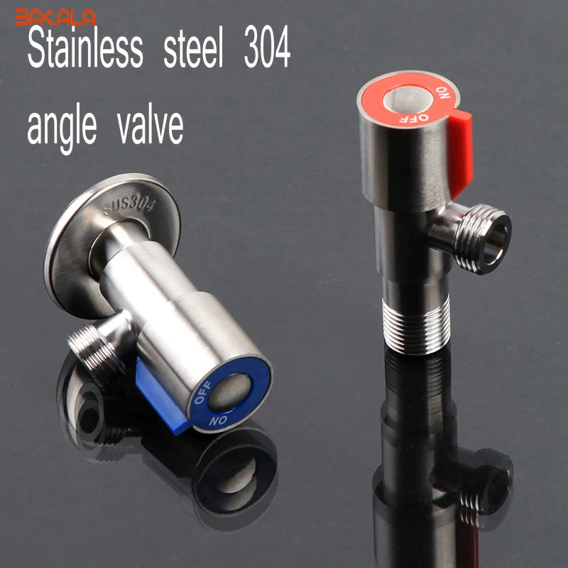 SUS 304 Stainless Steel Kitchen Bathroom Accessories Angle Valve for Toilet / Sink / Basin / Water Heater Angle Valves