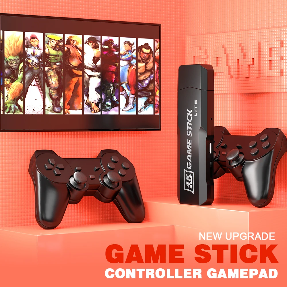 4k Game Stick gd10 128g 256g Spiele Retro-Spiele konsole HD-Videospiel konsole Wireless Controller für PSP PS1 Weihnachts geschenk